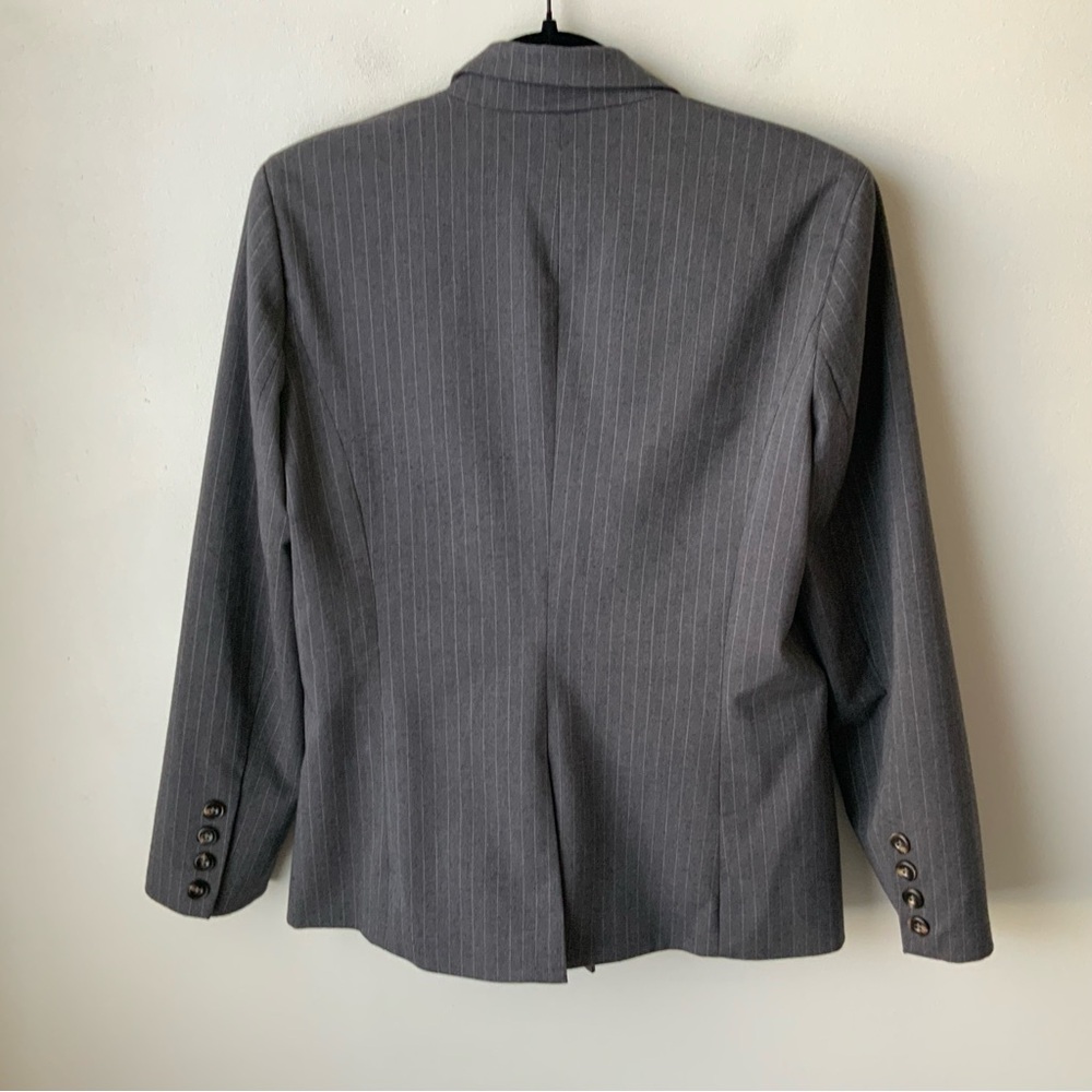EVEREVE Double-Breasted Blazer Pinstripe Gray White Medium *Blazer ONLY - Picture 4 of 10